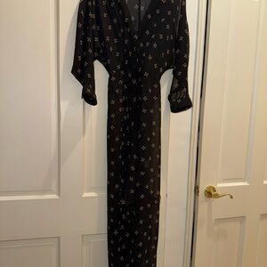 Maje Black Dress with Geometric Pattern